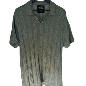Hollister Green Casual Button Down Shirt